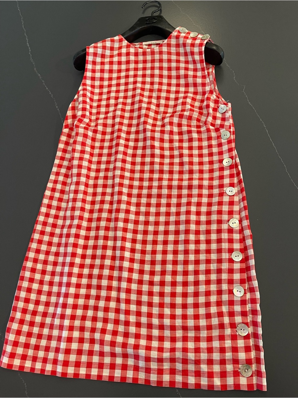 Doen Red and White Gingham Mini Dress - Picture 3 of 12